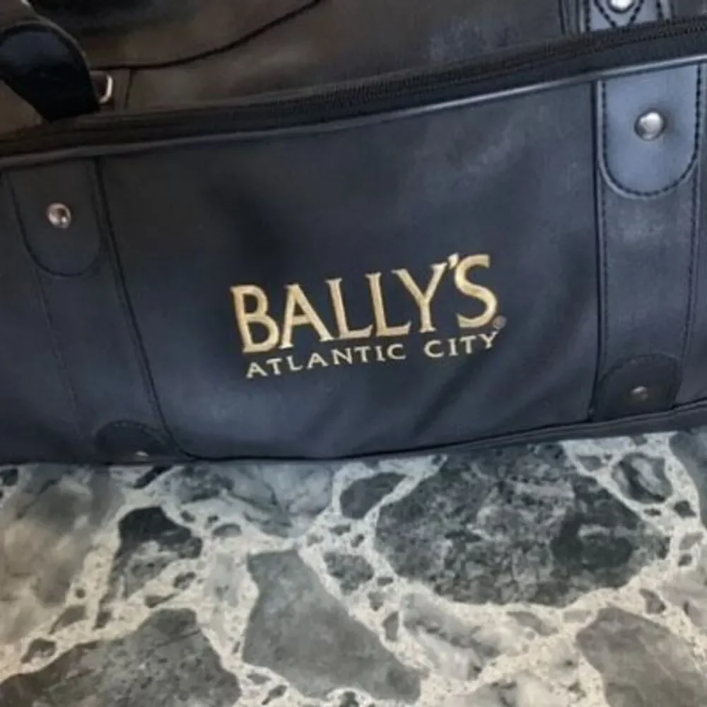 Bally’s Atlantic City Casino Faux Leather Black Duffel Bag